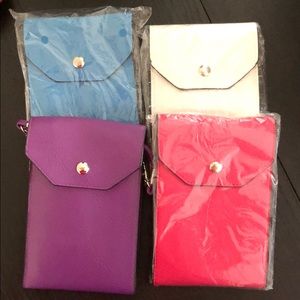 4 Small Purses with Strap with 3 pockets mini bag